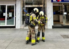 Bomberos de Granada que han actuado en el incendio de Camino de Ronda.