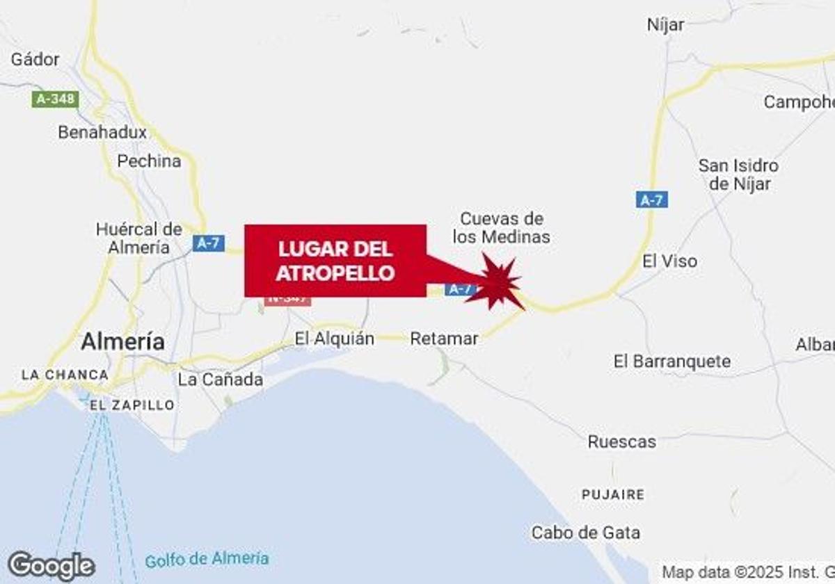 El atropella ha tenido lugar en el kilómetro 769 de la A-7, en Almería.