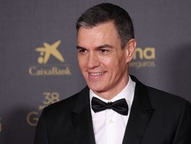 Pedro Sánchez disfruta de los Goya del año pasado.