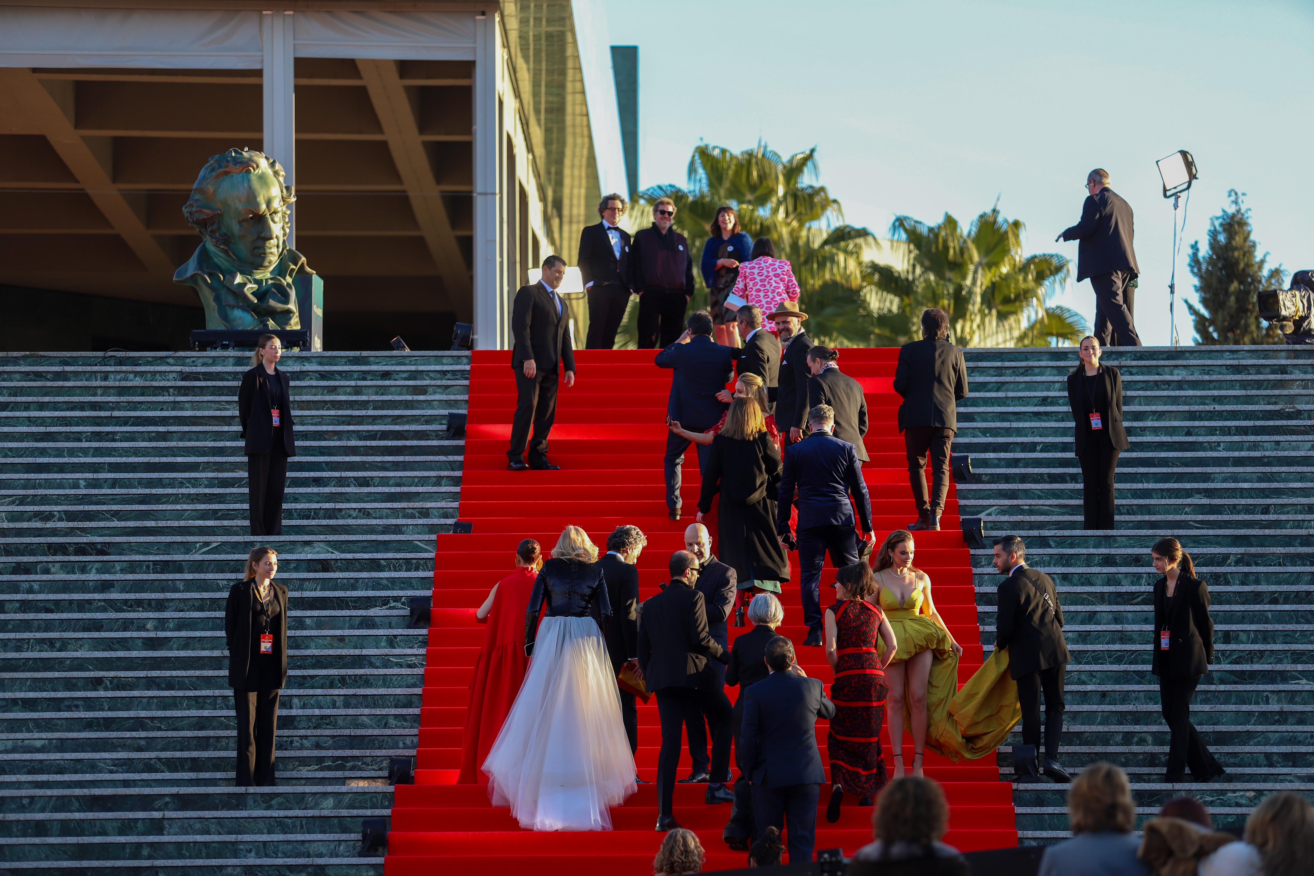 Las fotos dentro de la alfombra roja de los Goya de Granada