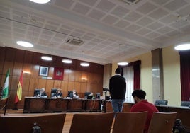 Los dos acusados durante el juicio celebrado en la Audiencia de Jaén.