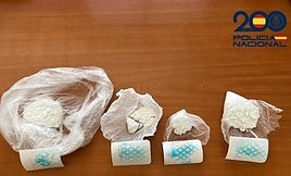 Los 55 gramos de cocaína interceptados por la Policía