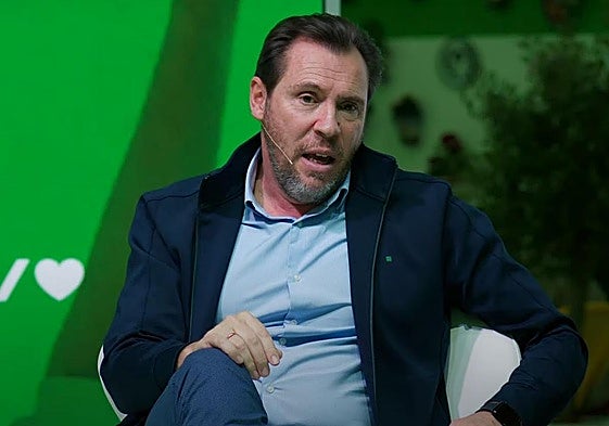 El ministro de Transportes y Movilidad Sostenible, Óscar Puente, este viernes en un ágora del XV Congreso Regional del PSOE de Andalucía.