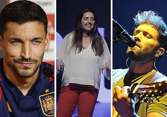 Jesús Navas, Pilar Manchón y Pablo Alborán.