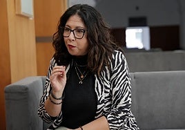 Raquel Martínez, durante la entrevista.