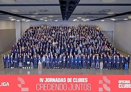 Los asistentes a la iniciativa de LaLiga.