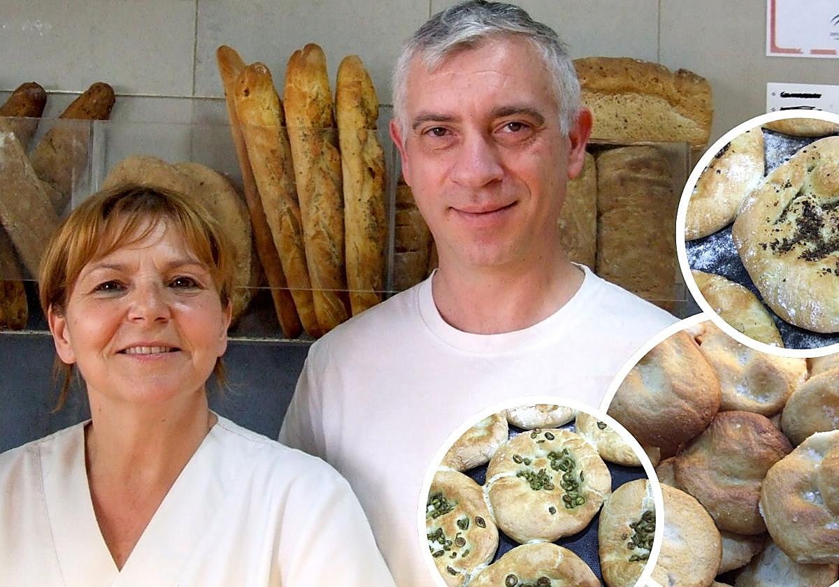 Silvia y Francisco Javier en la panadería.