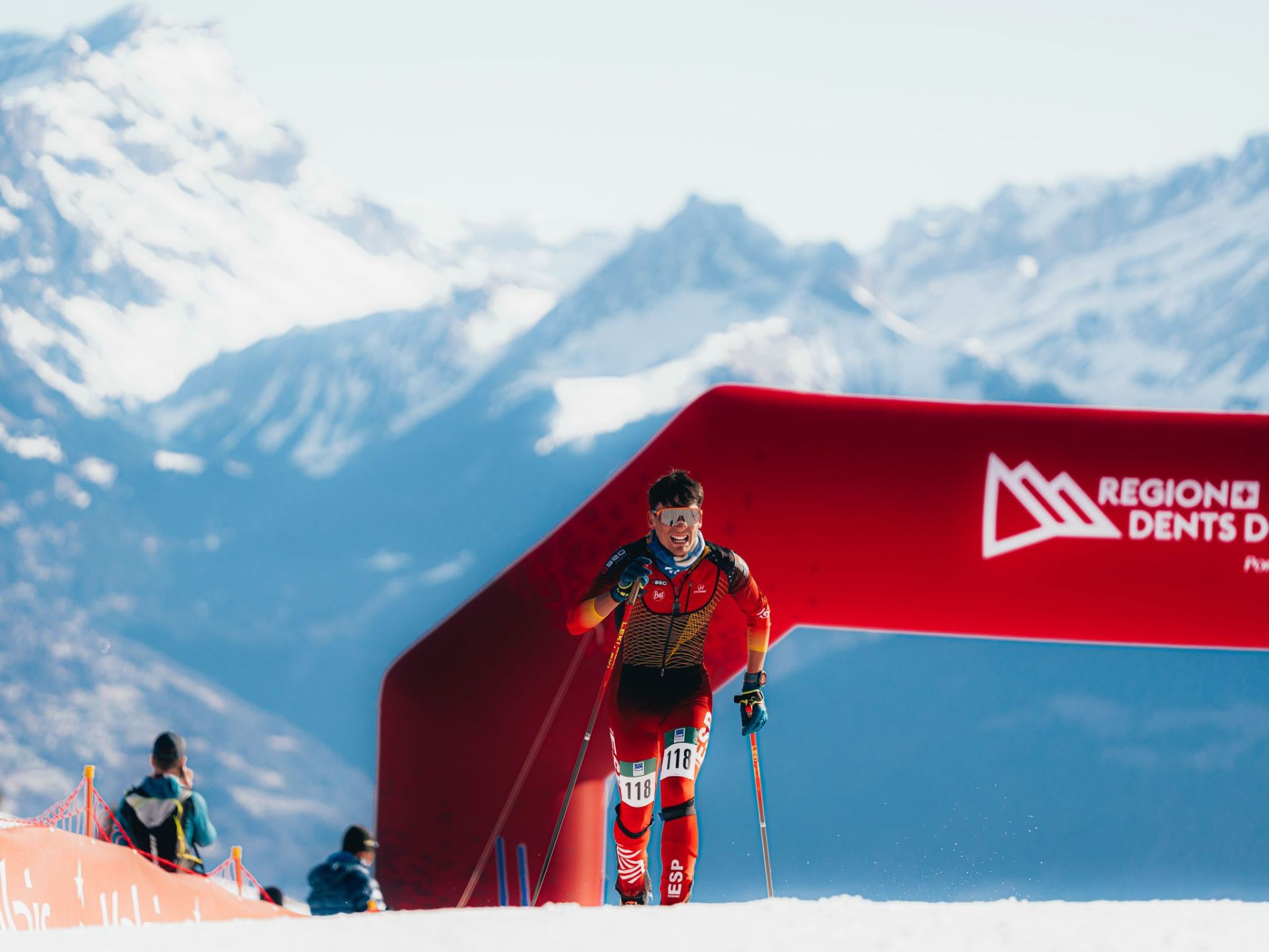 Gonzalo Casares se esfuerza durante la prueba mundialista.