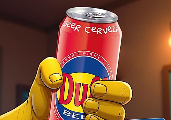 Anuncio de Lidl con la nueva cerveza Duff.