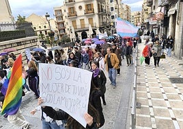 Manifestación del 8M en la calle Bernabé Soriano.