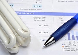 Imagen de archivo de una factura de electricidad.