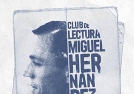 Cartel del club de lectura sobre Miguel Hernández.