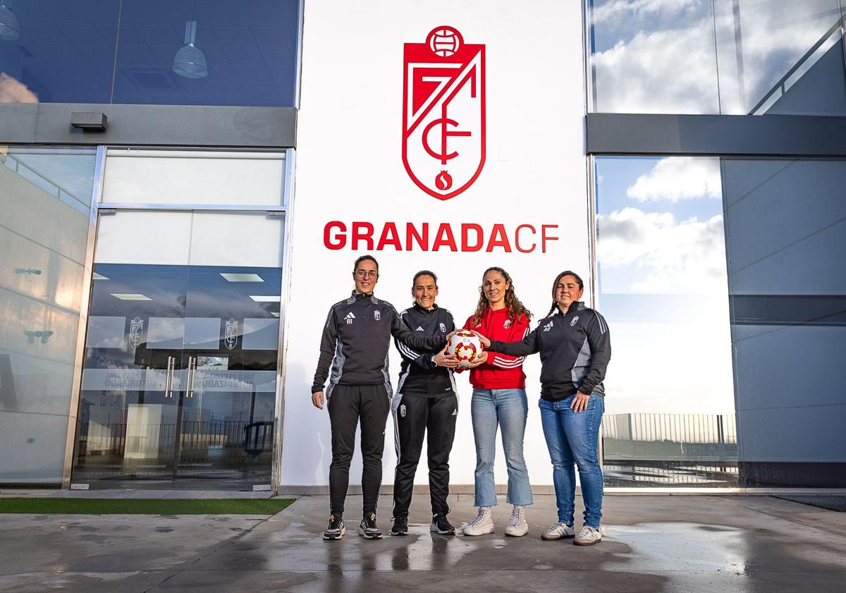 Imagen principal - Las trabajadoras granadinistas en la Ciudad Deportiva. 