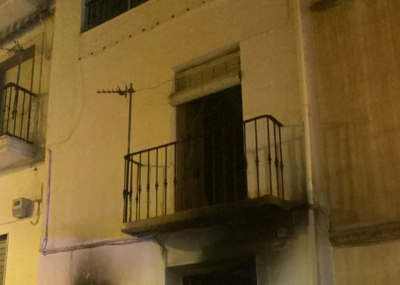 Balcón donde han sido rescatadas dos personas.