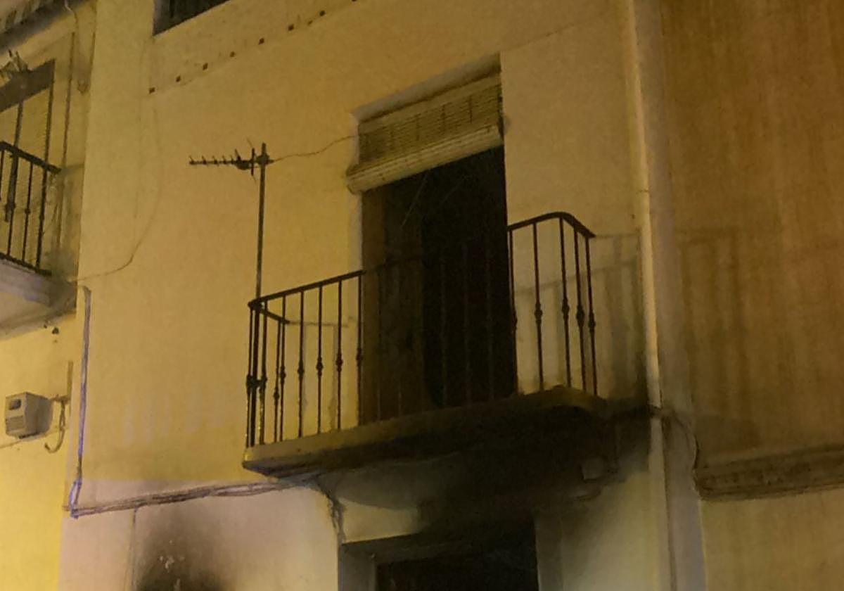 Balcón donde han sido rescatadas dos personas.