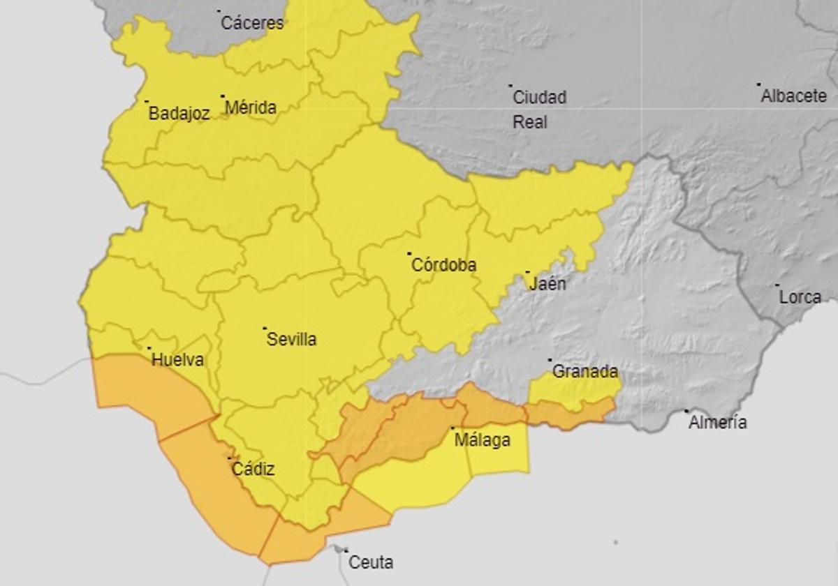Aviso naranja en la Costa de Granada por tormentas este martes y Motril activa el plan de emergencias