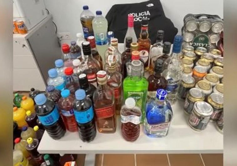 Requisan más de cien botellas de alcohol, marihuana y hachís en Sierra Nevada
