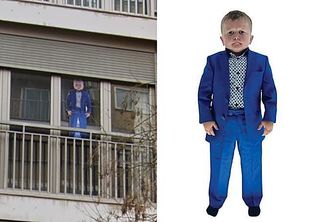 El 'niño' en Google Maps y la silueta de cartón de Hasbulla que se vende en Amazon.