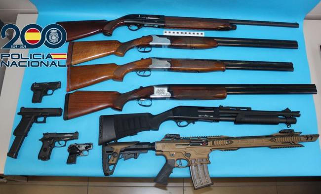 Armas incautadas este martes.