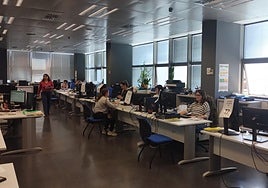 Sala de los juzgados de Violencia sobre la Mujer de la Ciudad de la Justicia de Almería.