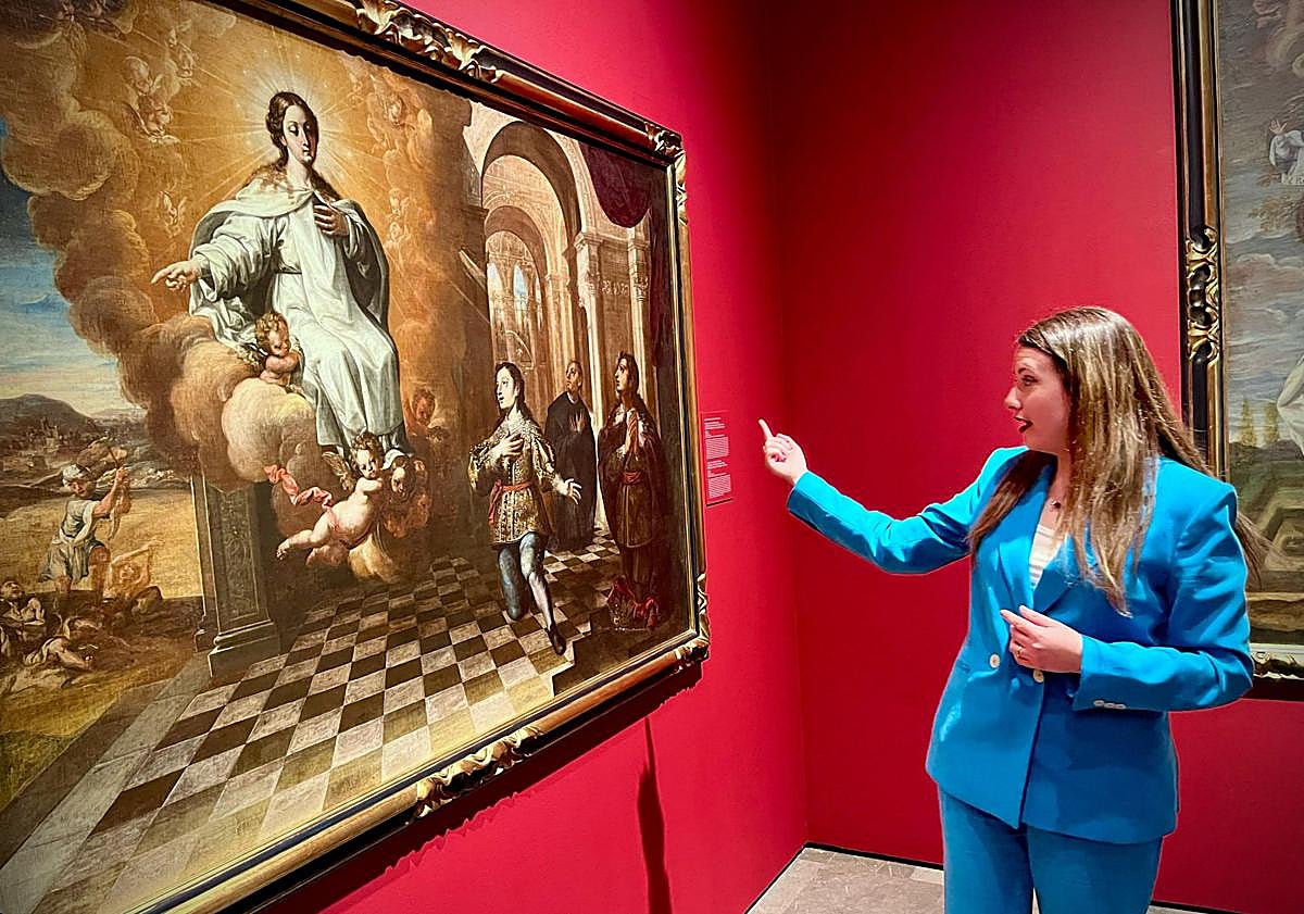 Imagen principal - Momentos y detalles de la inauguración de la muestra. 