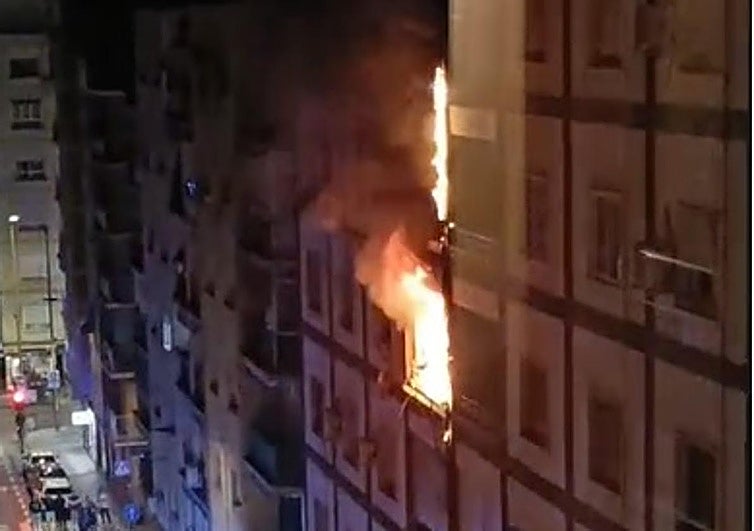 Incendio en el Camino de Ronda