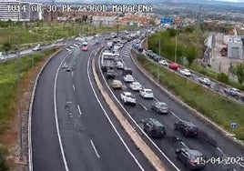 Situación de la GR-30 duante la tarde del Martes Santo.