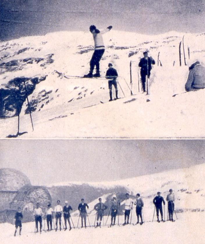 Imagen secundaria 2 - Las primeras fotografías de esquiadores en Sierra Nevada cumplen cien años