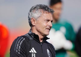 Fran Escribá, durante un entrenamiento esta semana.
