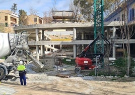 Imagen de archivo de una obra en construcción.