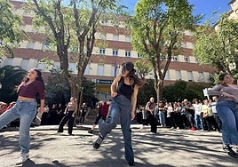 Una de las actuaciones en el patio de la UPM.