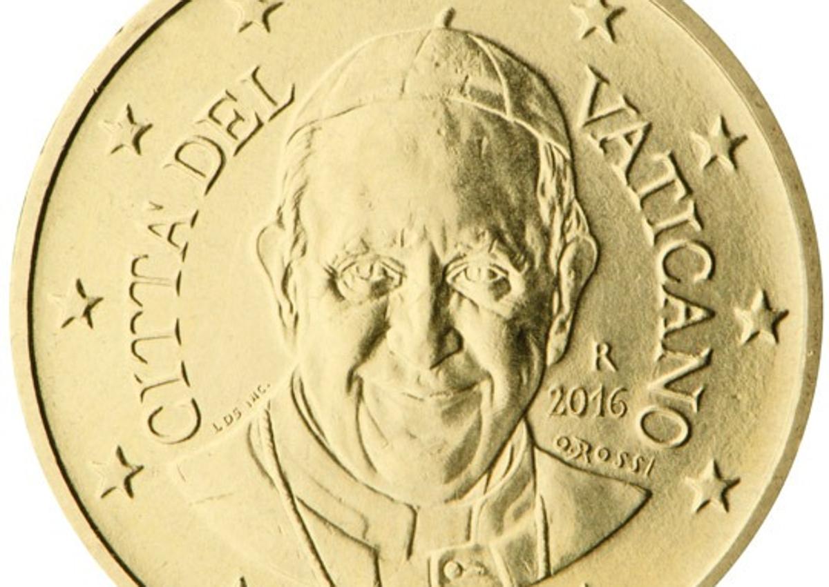 Imagen secundaria 1 - Monedas del Papa Francisco.