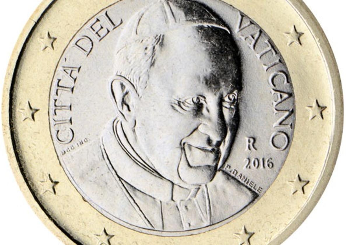 Imagen principal - Monedas del Papa Francisco.