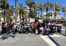 Asistentes a la movilización organizada en Almería.