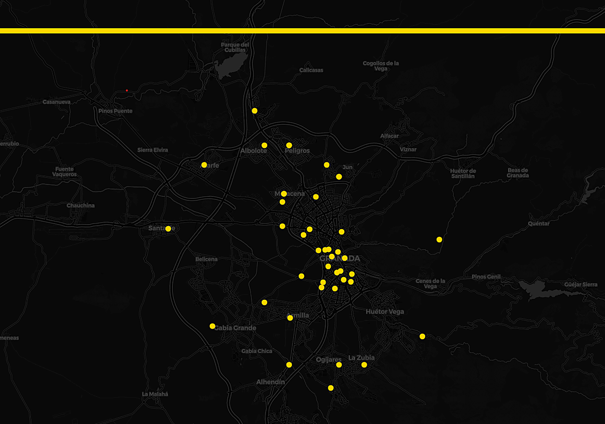 Así volvió la luz a Granada y su Área Metropolitana durante la noche