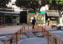 Paso peatonal abierto en el tramo en obras del Paseo.
