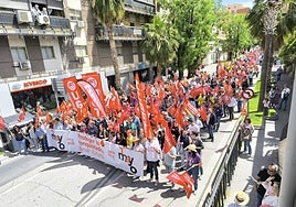 Manifestación del 1 de Mayo en Jaén capital.