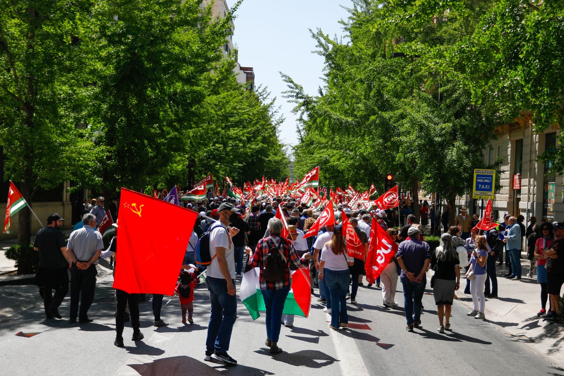 La imágenes de la marcha en Granada por la reducción de la jornada laboral