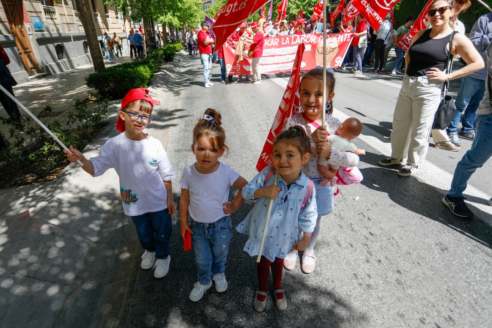 La imágenes de la marcha en Granada por la reducción de la jornada laboral