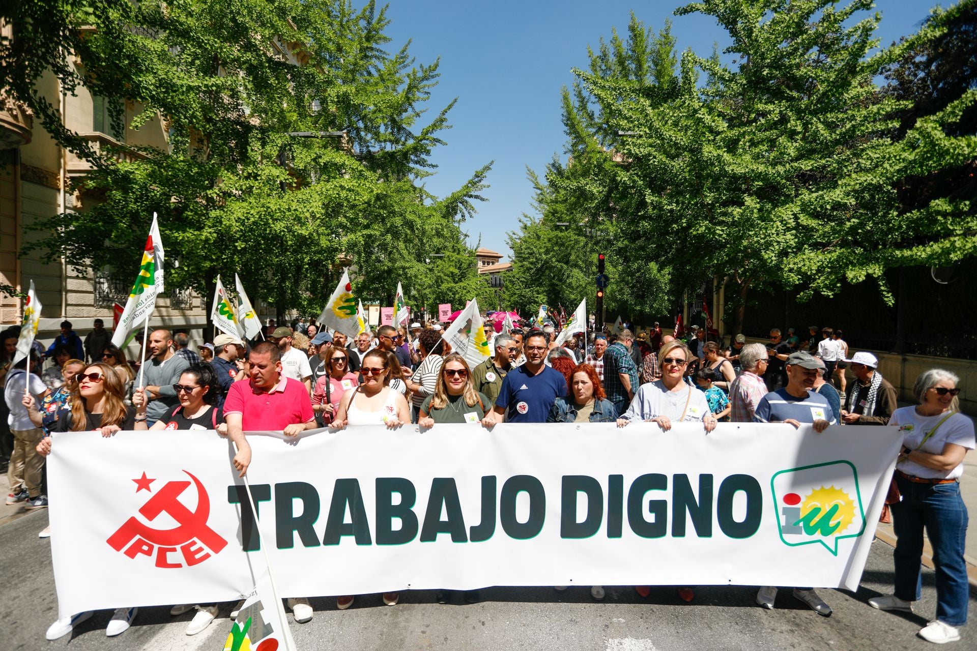 La imágenes de la marcha en Granada por la reducción de la jornada laboral