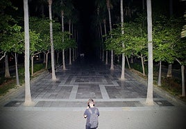 La Rambla de Almería, la noche del lunes, la del apagón.