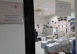 Documentación en la sede de Fiscalía Provincial de Jaén.