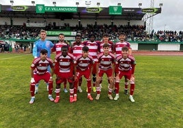 Alineación titular del Recreativo en casa del Villanovense.