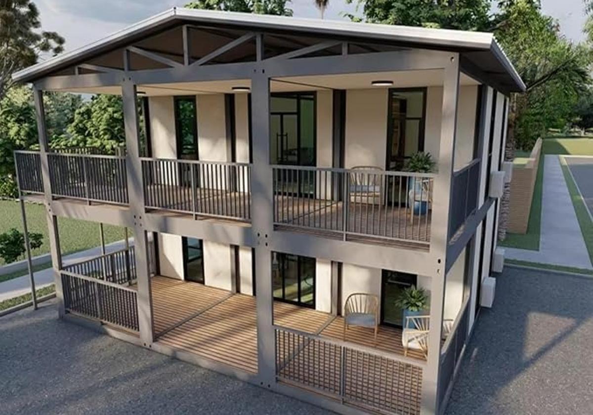 La casa prefabricada de dos plantas que se vende en amazon por 20. 000 euros | ideal