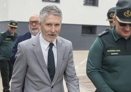 Grande-Marlaska, en su visita a la Comandancia de Soria.