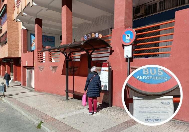 La parada fantasma del autobús del aeropuerto de Granada