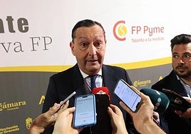 Alfredo García Amado, durante su última comparecencia.