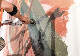 Imagen de una pintura en el festival.