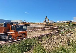 Obras de la futura lavandería, en la Ciudad Sanitaria.