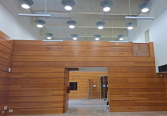 Obras de adaptación del edificio del Banco de España.